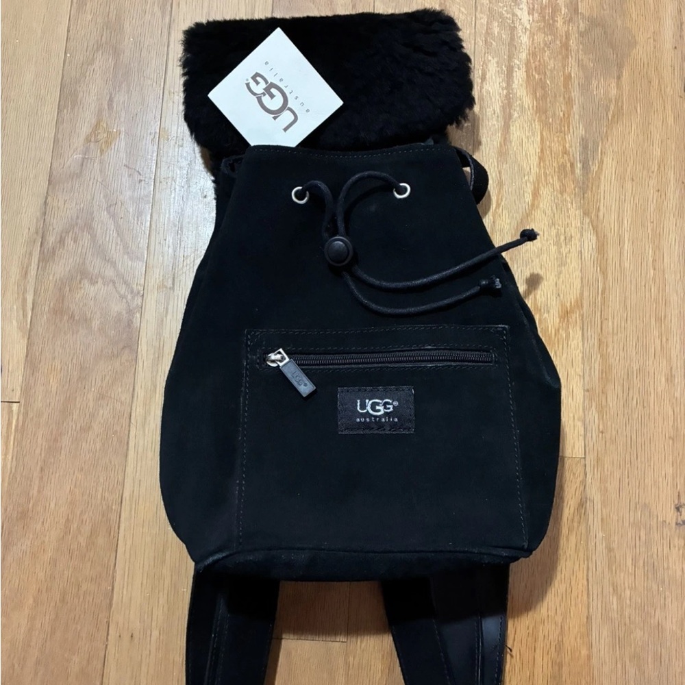 UGG Black Shearling mini Backpack NWT - image 5